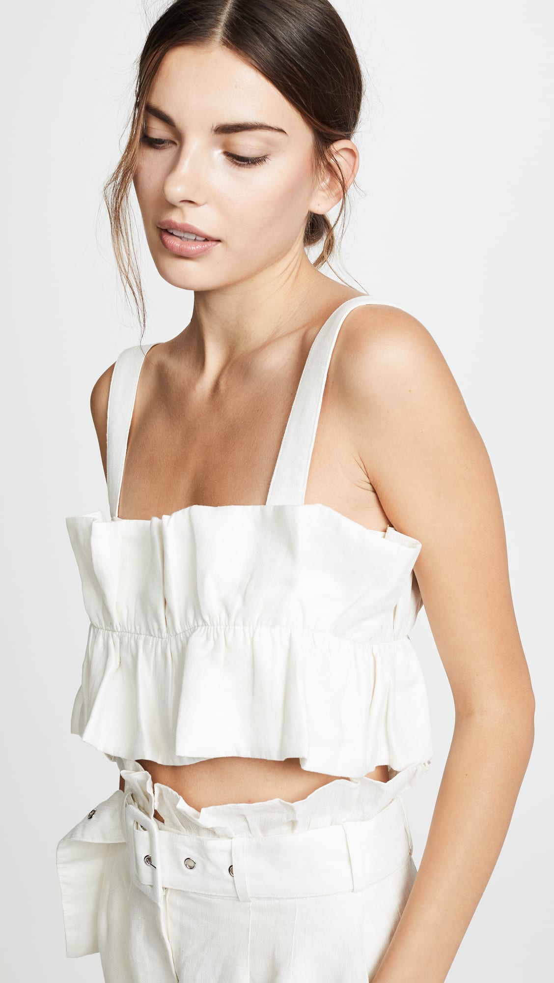 white crop top